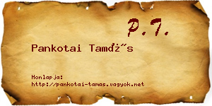 Pankotai Tamás névjegykártya