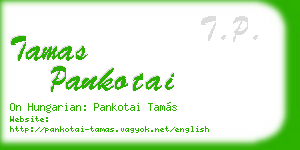tamas pankotai business card