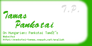 tamas pankotai business card